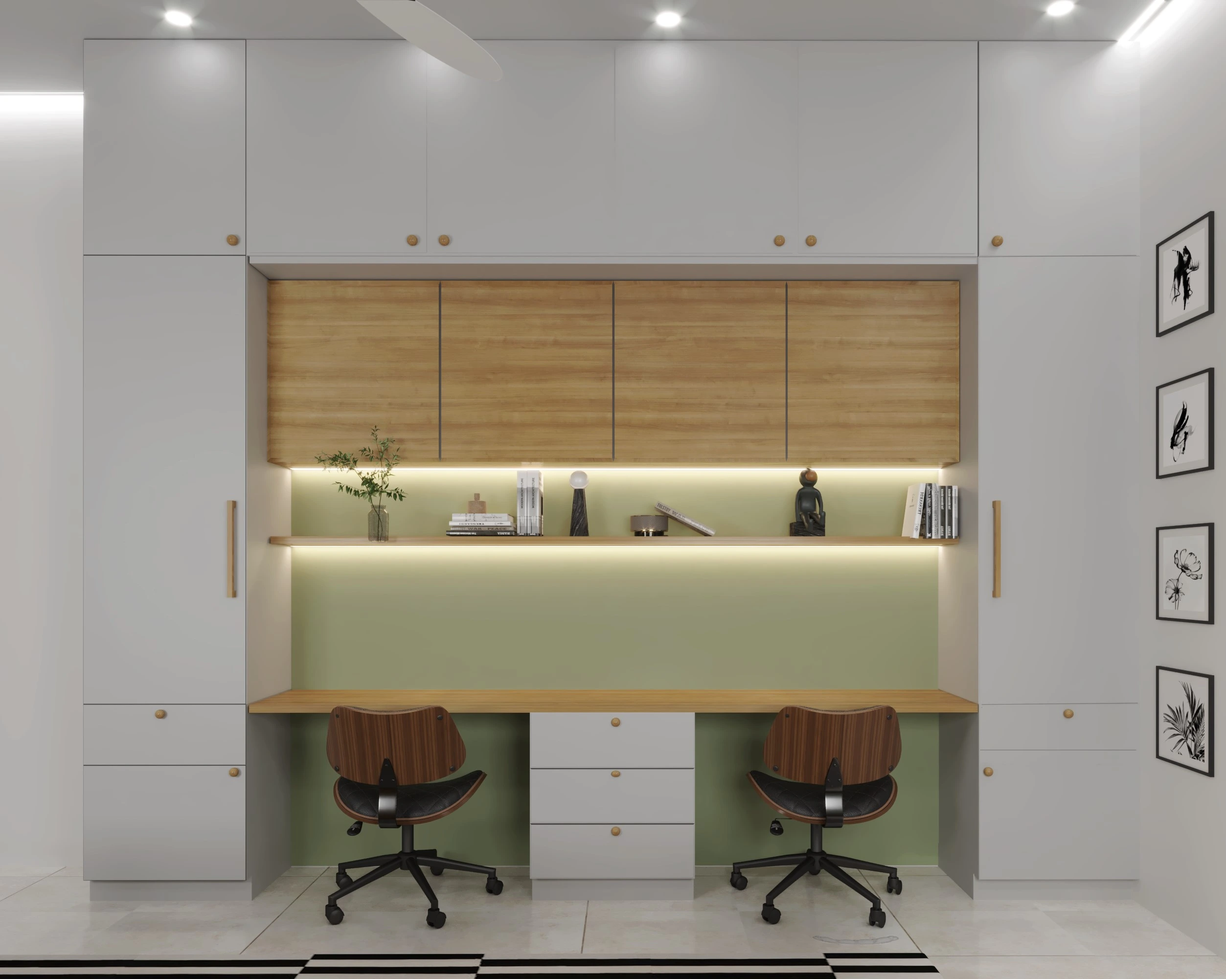 Modern Kids Study Room Interior Design