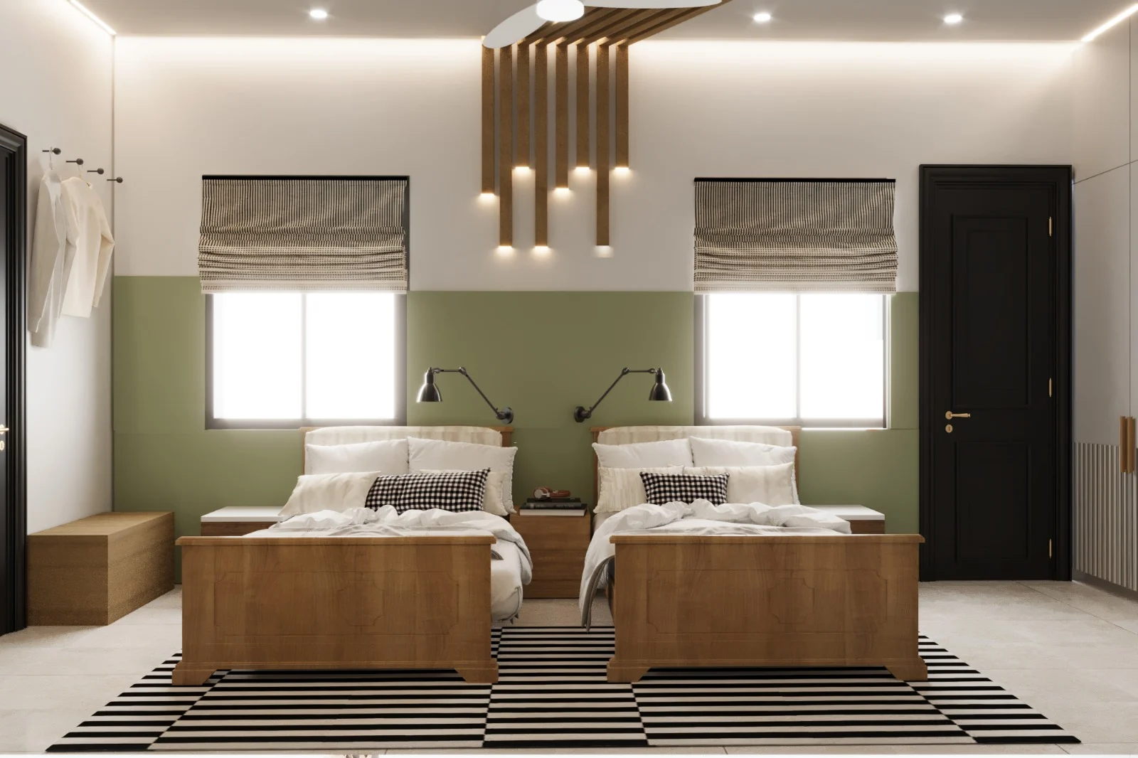 Twin Bedroom Interior Design for Kids