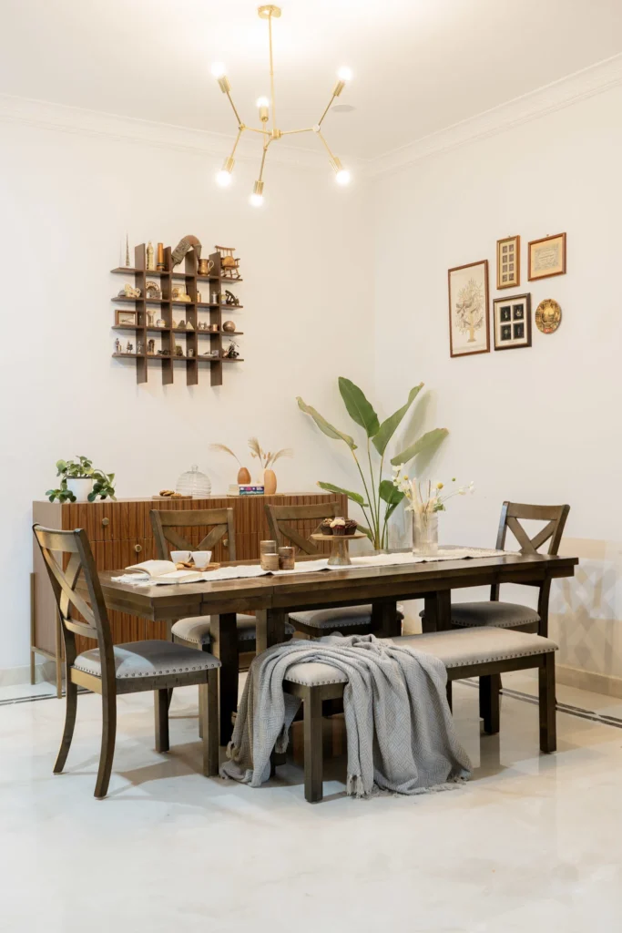 Serene Haven dining room interior with custom furniture by House of Crea